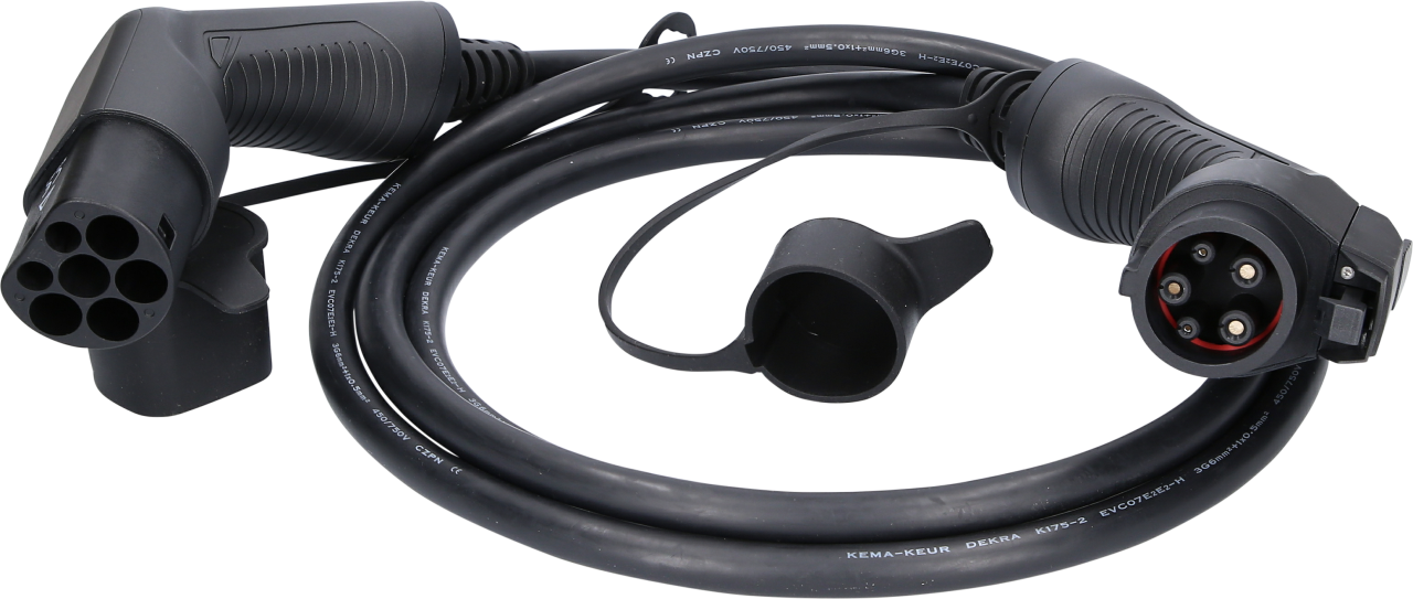 efuturo® link Ladekabel gerade, Typ 2 auf Typ 1 Stecker